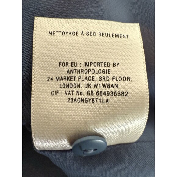 Anthropologie Maeve Floral Dress Size 4 Blue Silk Cotton Blend Open Back New - Picture 12 of 16